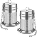 2 Pack 304 Steel Fine Mesh Tea Infusers for Loose Leaf Tea | Versatile for tea, spices & seasonings, fine mesh traps sediment, dishwasher-safe