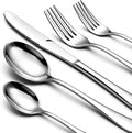 NICE KITCHEN 60 Piece Silverware Set for 12,Stainless Steel Flatware Set | Premium Eating Utensil Sets with Steak knives, Cutlery Tableware Service Include Fork Knife Spoon Set, Mirror Polished