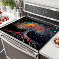 HOMETITUTE Galaxy Color Tree Stove Top Cover 28x20 Cosmic Diatomite Mat