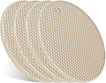 4 Pcs Trivets for Hot Dishes, Kitchen Heat Resistant Silicone Trivet, Extra Thick, Large, Non Slip (3. Beige)