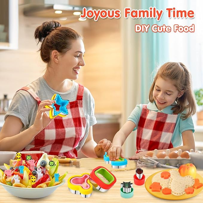 30Pcs Sandwich Cutters for Kids Lunch, Bento Box Accessories for Kids | Sandwich Cutter and Sealer Cookie Cutter Fruit Cutters Shapes Sandwich Maker Bread Decruster Lunch Box Accessories for Kids