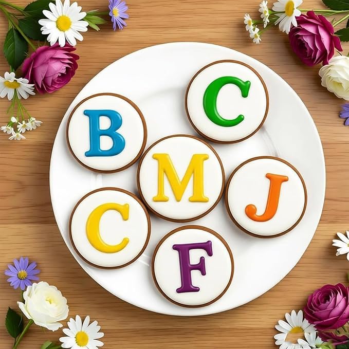 10PCS Round Cookie Cutter & Star Cookie Mold, Stainless Steel Kitchen Baking Supplies, Sandwich Cutters, 5 Sizes for Fondant Cake, Cookies, Biscuits & DIY Party Decor (Round-Star)