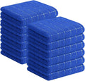 Homaxy 100% Cotton Terry Kitchen Towels, 12 Pack, Blueberry | Ultra Soft and Absorbent Dish Towels for Kitchen, Suitable for Drying and Washing Dishes