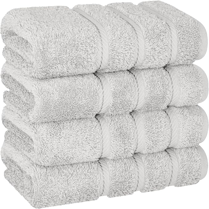 American Soft Linen 100% Cotton Luxury Turkish Towels, 4 PC Hand Towel Set | Soft Absorbent Quick Dry OEKO Tex Standard 100 Certificated Durable Machine Washable Premium Hotel Quality