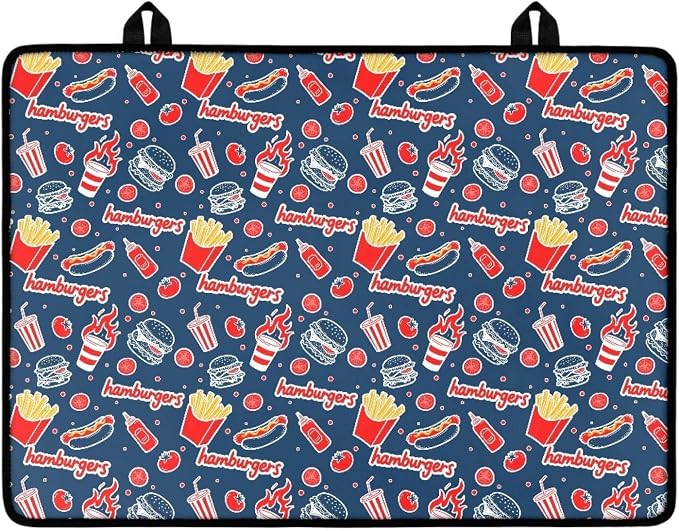American Flag Elk Kitchen Stove Cover for Electric Stove Heat-Resistant Induction Stove Top Protector with Hanging Loop Countertop Mat 29.18 x 20.96 inches 4th of July Decor