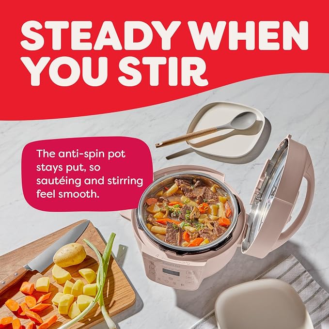 Instant Pot 4QT RIO Mini 7-in-1 Multi-Cooker, Pressure Cooker, Slow cook, Sauté, Steam, Rice Maker, Yogurt, & Warmer, Rosewater, 4 Quarts
