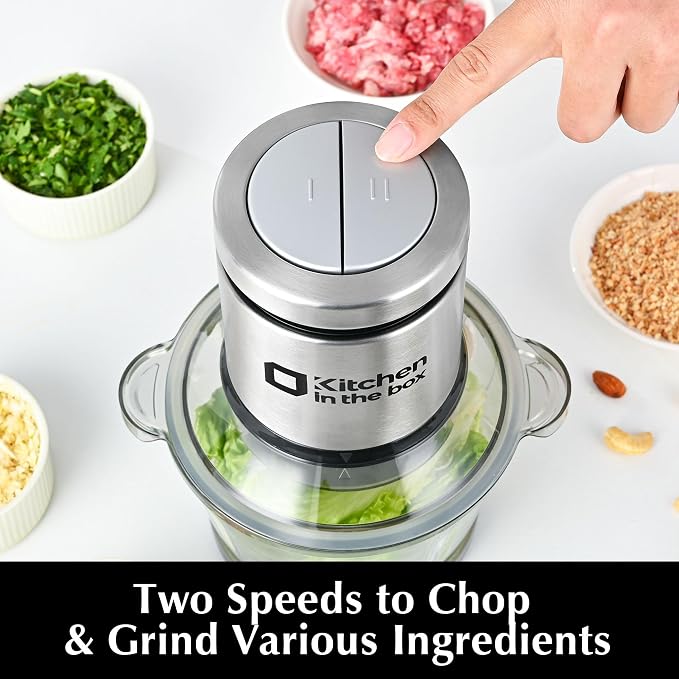 Kitchen in the box 3 Cups Mini Food Processors Food Chopper Meat Grinder