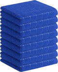 Homaxy 100% Cotton Terry Kitchen Towels, 8 Pack, Blueberry | Ultra Soft and Absorbent Dish Towels for Kitchen, Suitable for Drying and Washing Dishes