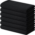Homaxy 100% Cotton Waffle Weave Kitchen Towels, 6 Pack, Black | Soft and Absorbent Dish Towels, 16 x 26 Inches Quick Dry Hand Towels