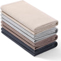 Homaxy 100% Cotton Waffle Weave Kitchen Towels, 4 Pack | Soft and Absorbent Dish Towels, 16 x 26 Inches Quick Dry Hand Towels, Beige/Dark Grey/Brown