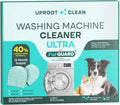 Uproot Clean Washing Machine Cleaning Tablets Ultra 40% Stronger, 24 Pack | HE/Top/Front Load Compatible, 12 Month Supply, Removes Residue, Grime, & Odors, Septic Safe. Formulated for Pet Owners