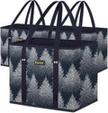 BALEINE 3PK Reusable Grocery Bags, Heavy Duty Shopping Tote Bag | 12'' Long Handles, Reinforced Bottom Keeps Upright, Fold Flat Storage, Water-Resistant Shopping Bag, Multiple Color Options