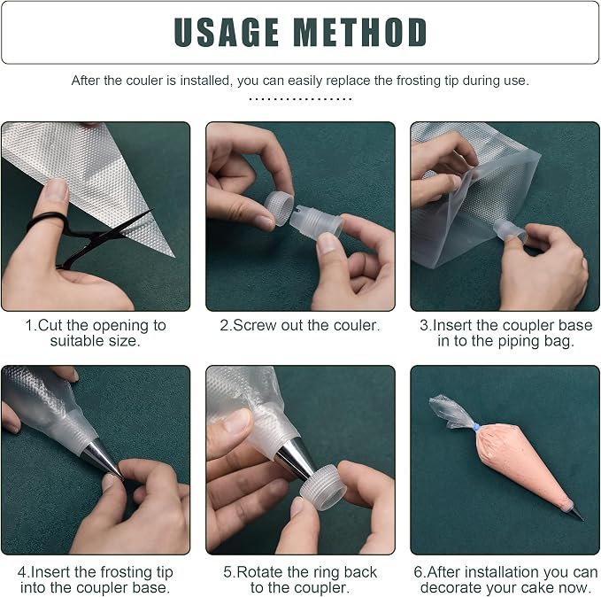 Piping Bags and Tips Set, Cakes Decorating Supplies Kit with 100pcs 18 Inch Pastry Bags, 16 Piping Tips, 3 Cake Scraper, 2 Couplers, 2 Bag Ties, Simple and Convenient Baking Supplies Set | Cakes Decorating Supplies Kit, Simple Baking Supplies Set with ...