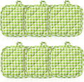 4pcs Pot Holders for Kitchen, Cotton Kitchen Hot Pads, Heat Resistant Oven Mitts and Pot Holders Sets (Green Tartan)