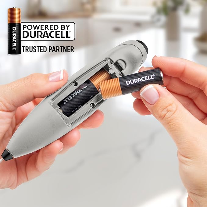 Zulay Kitchen Powerful Milk Frother Wand With Duracell Batteries - Ultra Fast Handheld Drink Mixer - Electric Whisk Foam Maker for Coffee, Lattes, Cappuccino & Matcha - Z1 Motor - Gray & Black