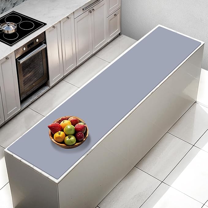 Extra Large Silicone Mat 78.74”x19.69”x0.08”, Multipurpose Silicone Mat Thick Heat Resistant Mat Shipped Rolled Up Kitchen Counter Mat Waterproof Silicone Mats for Kitchen Counter Dark Gray | Thick Nonslip Silicone Counter Mat, Waterproof Kitchen Count...