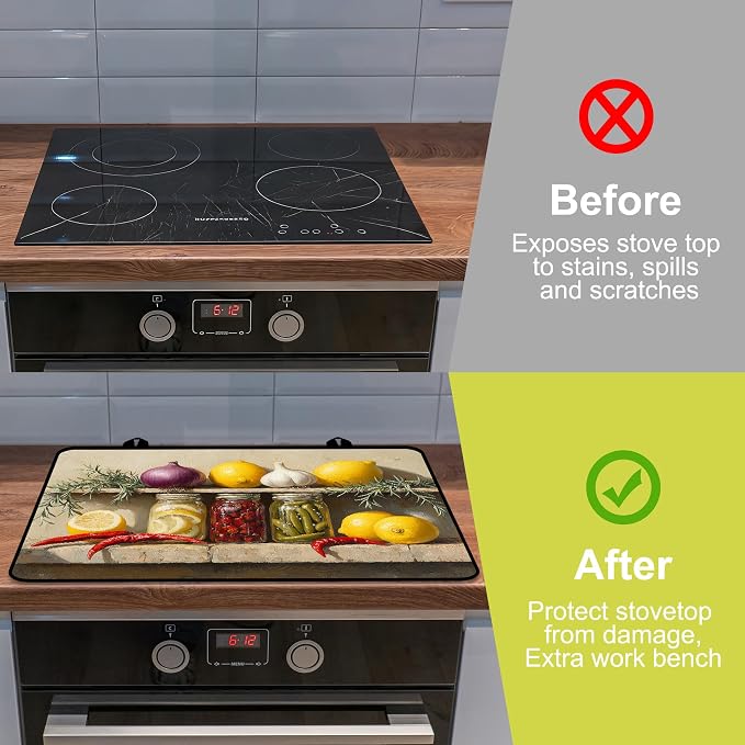 Stove Top Covers for Electric Stove, Glass Stove top Cover 28"x 20"