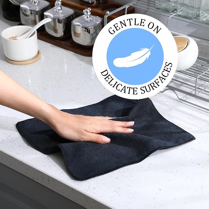 10 Pcs Dry Erase Cloth,12 X 12 Inch,Black | Cleaning Rags Reasonable Whiteboard Cloth Kitchen Towels Microfiber Towels Cars Wash