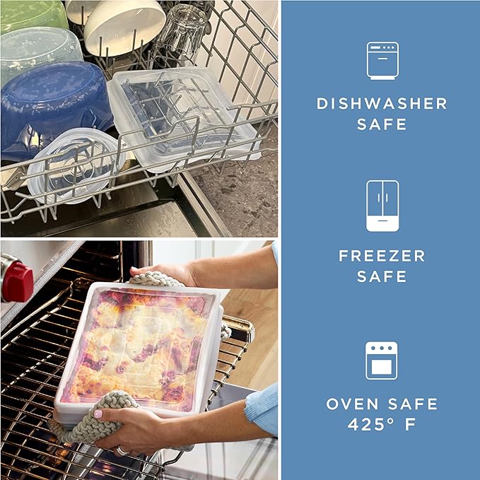 Stasher Reusable Silicone Rectangle Stretch Lid, Food Cover for 9x13 inch | Food-Safe Silicone, Eco-Friendly, Microwave, Oven, Dishwasher Safe, for Sheet Pans and Baking Dishes, Replacement Lid