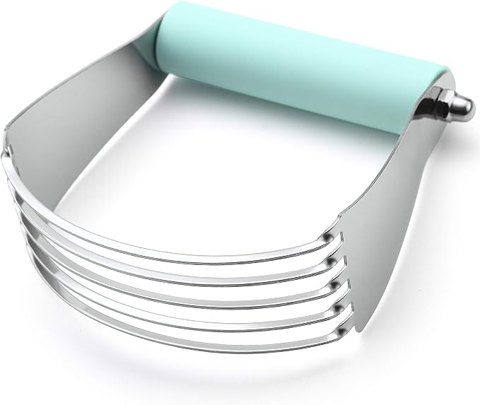Spring Chef Large Dough Blender For Baking - Durable Pastry Blender - Mint | Heavy Duty Dough Mixer Hand Tool w/ Stainless Steel Blades, Professional Pastry Cutter Tool for Easy Mixing, Dishwasher Safe