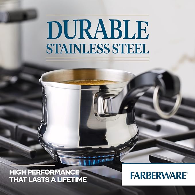 Farberware Classic Series Stainless Steel Butter Warmer, Melting Pot, Milk Warmer Pot