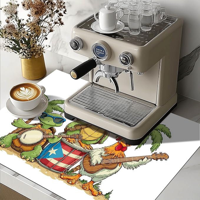 HOMETITUTE Tropical Band Stove Top Cover 28x20 Diatomite Heat Resistant Mat