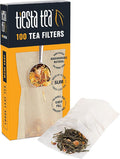 Tiesta Tea Loose Leaf Filters for Brewing | Disposable Infuser for Hot & Iced Drinks, Easy-Fill Steeper, Unbleached Paper, Single-Cup Infuser for Loose Leaves