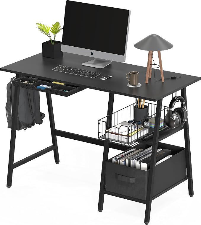 Simple Houseware Pull-Out Cabinet Sliding Basket, 17.2Dx9.7Wx5H, Black | Ideal for Kitchen and Bathroom Cabinet Storage Organizer, Under Sink or Pantry Organization