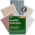 Swedish Dishcloths for Kitchen, 5 Pack, Eastern | Reusable Paper Towels Washable, Swedish Dish Towels, Non-Scratch Cellulose Sponge Cloths, No Odor