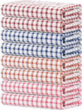 Nialnant 8 Pack Kitchen Towels, Dish Towels for Kitchen, 100% Cotton Dish Cloths for Washing Dishes, Quick Drying Reusable Cleaning Rag - 25 x 16 in