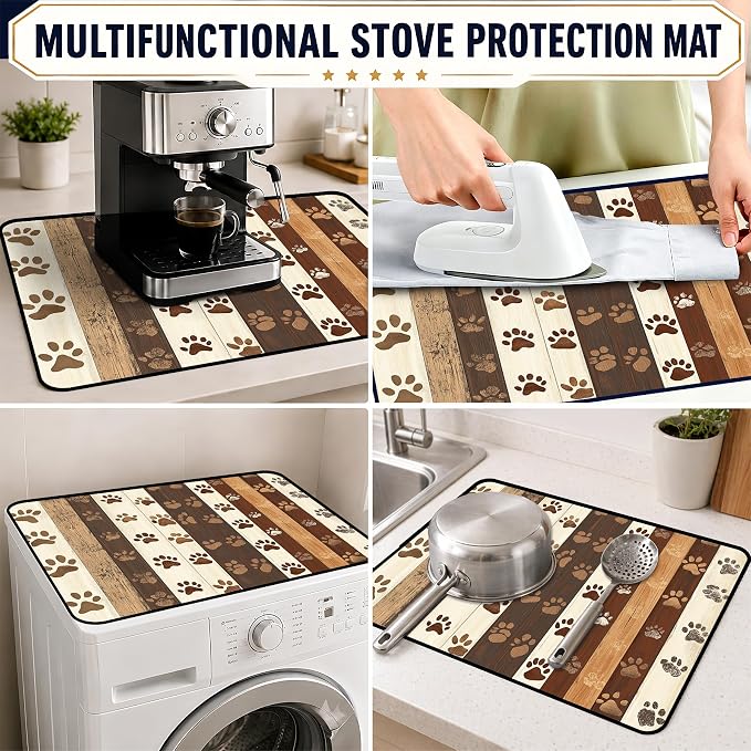 Stove Top Covers with A Non-slip Rubber Coating | protect Your Stove from Scratches, Extend Countertop Space, and Add A Classic Kitchen Touch
