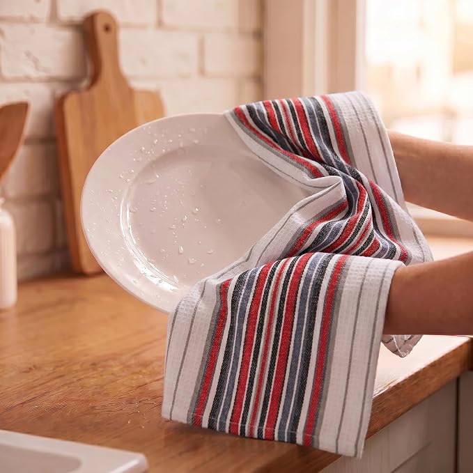 Urban Villa Kitchen Towels Cotton Dish Towels 20”x30” (Set of 6) White