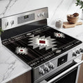 Black Southwestern Stove Top Covers for Electric Stove, Electric Gas Stove Pad Heat Resistant Range Cooktop Protector for Home Decor Kitchen 28"x20"