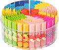 Divided Drink Packet Organizer, Largr Rotating Clear Lazy Susan Turntable | for Powdered Drink Mix, Water Drink Packet Holder, Water Flavor Packet, Coffee, Tea – Space-Saving Countertop Organizer