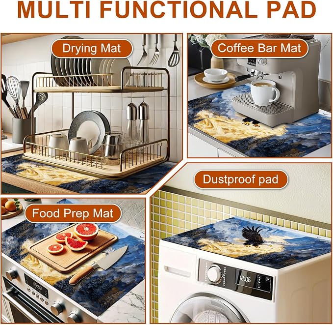 HOMETITUTE Spring Stove Top Cover 28x20 Eagle River Landscape Heat Resistant