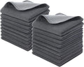 Dish Cloths for Washing Dishes with Scrub Side, Microfiber Dish Rags | Dual-sided microfiber dish cloths with scrubber for stuck-on food, quick dry kitchen washcloths 18 Pack, 12" x 12 Inch Gray