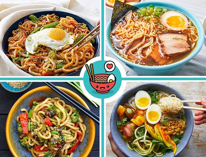 Unbreakable Ramen Bowl Set with Chopsticks and Spoon: 1 large Japanese Style Melamine Ramen Bowl, Dipping Bowl and Chopsticks and Stand for Asian Pho Soup Thai Miso Udon Wonton (1 Bowl Set, Red-Black)