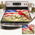 Patriotic Electric Stove Top Cover | Heat Resistant Glass Cooktop Protector for Kitchen Ceramic Countertops, Multiuse Stove Cover and Dish Drying Mat