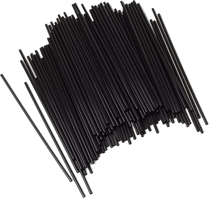 Chef Craft 5 Inch Coffee Stirrer Straws-Set of 150, Pack of 1, black