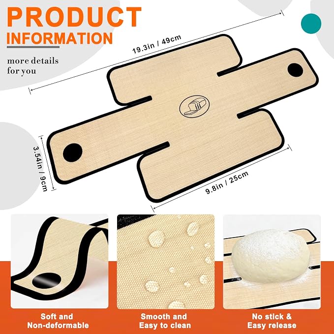 4 Pack Full-Coverage Silicone Bread Sling, Nonstick Silicone Loaf Pan Liner | Reusable & Dishwasher Safe Bread Baking Mats Fit 9x5, 9.5x5, 10x5 Inch Bakeware, Folded Corners Prevent Batter Leakage, Brown