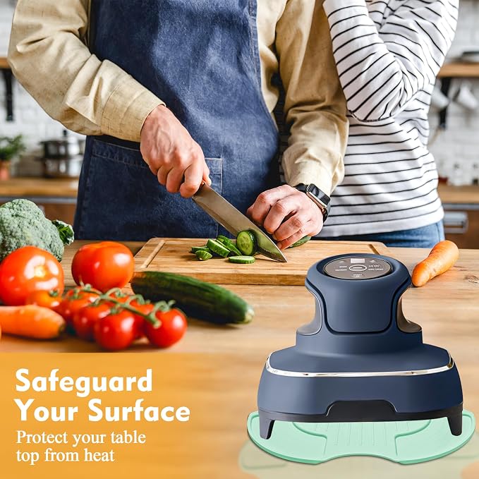 Air Fryer Silicone Trivet Mat 10.6 Inch, Light Green | for Ninja Crispi Glass Air Fryer Accessories, Non-Slip Countertop Protector, Easy to Clean, heat resistant
