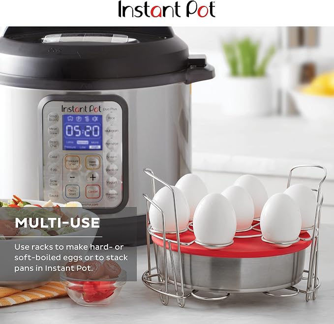 Instant Pot Official 8-Piece Cook/Bake Set, Versatile and Durable, Compatible with 6-Quart and 8-Quart Cookers, Red, Excellent for Cooking, Baking, Storing, and Reheating, BPA-Free and Heat Resistant | Stainless Steel & Silicone, Compatible with 6 Qt &...