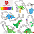 Ann Clark Dinosaur Cookie Cutter Set of 7, Made in USA | Includes: T-Rex, Stegosaurus, Triceratops, Dino Foot, & More, America's Largest Cookie Cutter Maker, Food-Safe American Steel