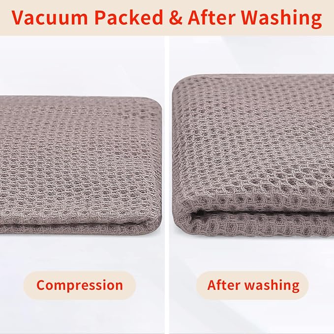 Homaxy 100% Cotton Waffle Weave Kitchen Dish Cloths 18-Pack, Mixed Color | 12 x 12 Inches, Ultra Soft Absorbent Dish Towels, Quick Drying Dish Rags with Hanging Loop