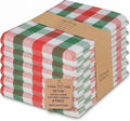 Urban Villa Kitchen Towels Cotton Dish Towels 20”x30” (Set of 6)Red/Grn/Wht