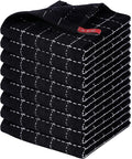 Homaxy 100% Cotton Terry Kitchen Dish Cloths, 8 Pack, Black | Ultra Soft and Absorbent, Suitable for Drying and Washing Dishes