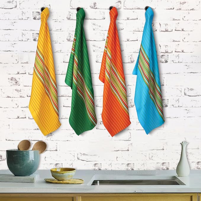 Urban Villa Kitchen Towels Cotton Dish Towels 20”x30” (Set of 4) Multi