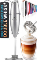 Mini & Mighty Milk Frother Wand – Powerful Handheld Coffee Frother, Battery Operated Drink Mixer – Compact Pocket Size – Detachable Whisk for Latte, Cappuccino, Matcha, Hot Chocolate