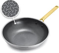 GreenPan Hybrid APEX 11" Tri-Ply Stainless Steel Wok, Ceramic Nonstick Pan | PFAS-Free Thermobond Nonstick Skillet, Induction & All Cooktop Compatible, Dishwasher & Oven Safe up to 850F, Stir Fry, Gold