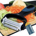 Neez Julienne Peeler Vegetable Peeler Multifunctional Potato Cabbage Fruit Cucumber Carrot Peeler Julienne Shredder Tool Kitchen Multi-Function Stainless Steel Peeler Slicer Knife Julienne Set 3 In 1